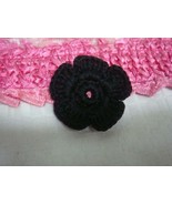 Lot 36  pieces black crochet flower applique 1 1/2&quot;w US SHIPPER - $241.56 MXN