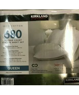 Kirkland Signature 680 Thread Count 6-piece Sheet Set, Queen White - $58.41