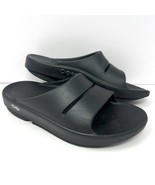 OOFOS Womens Ooahh Black Slide Recovery Sandals Sz 7 Athletic Sports Com... - $29.65