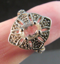 Estate Sale! STERLING SILVER vintage CUBIC ZIRCONIA ring 925 7 womens 3g - $34.99