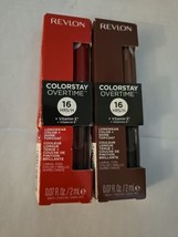2 Revlon ColorStay Overtime Lip Color Topcoat #040/#320,  16 Hr Liquid (WY) - £16.73 GBP