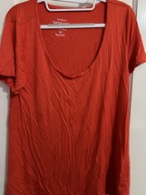 Torrid Super Soft Knits Red Short Sleeve T Shirt Top Size Med/Large (00) - $19.99