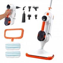 Steam Mop, 8-in-1 Hard Wood Floor Cleaner with 7 Replaceable Brush Heads, fo... - £68.39 GBP