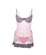 Lace Cup Skirted Babydoll Lingerie Set - £12.72 GBP