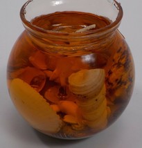 Royal Hawaiian Perfumes Gel Candle Orange Globe Sea Shells &amp; Sand Beach New Open - £10.97 GBP
