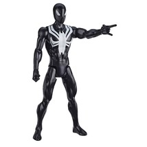 Spider-Man Marvel Titan Hero Series Villains Black Suit 12&quot;-Scale Super Hero Act - £23.96 GBP