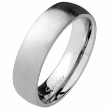 Classic Titanium Ring Mens Womens Simple Wedding Band 6mm Anniversary Sizes 5-13 - £13.66 GBP