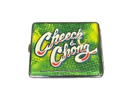 Cheech & Chong Cigarette Case Cash Stash Tin Smoke Themed Tobacco Double Sided image 3