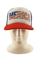 USA Trucker Hat Merica 4th of July Patriotic Costume Funny Gag Gift One Size Fit - £11.15 GBP