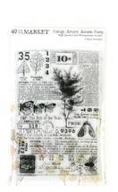 49 And Market Vintage Artistry Autumn Stamps Tree Leaf Butterfly Mixed Media - £18.21 GBP