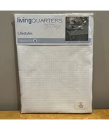 Living Quarters Fabric Tablecloth Lifestyles Size 70&quot; Round White Embroi... - $19.79