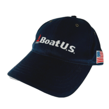 Boat US Since 1966 Hat Baseball Cap Embroidered Logo Adjustable American Flag - £21.34 GBP