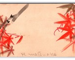 Hand Painted Bamboo Artist Signed H Matsuake UNP UDB Postcard Z4 - $19.75