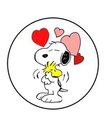 30 Cute Snoopy Woodstock Valentine&#39;s Day Envelope Seals Labels Stickers ... - $7.49