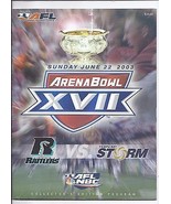 Arena Bowl 17 XVII Program 2003 Arizona Rattlers Tampa Bay Storm AFL - $85.27