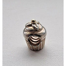 PANDORA AUTHENTIC RETIRED 925 STERLING SILVER CUPCAKE CHARM AT - $37.32