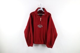 Vtg 90s Streetwear Womens Petite S Distressed Michigan Fleece Pullover Sweater - £31.16 GBP