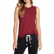 PJ Salvage Thermal Waffle Top Sleeveless Merlot Red XS - £19.44 GBP