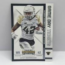 2015 Panini Contenders Draft Picks Football Levi Norwood Game Day Tickets #82 - £1.55 GBP