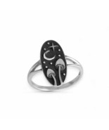 Sterling Silver Mushrooms and Moon Ring - $88.15 CAD