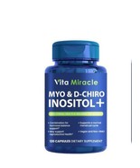 Inositol Supplement Myo-Inositol &amp; D-Chiro Inositol Capsules 2000mg 120 ... - £15.54 GBP