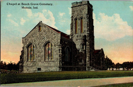 Vtg Postcard Indiana Muncie Chapel at Beech Grove Cemetery Unposted - £5.12 GBP