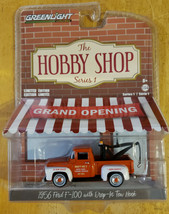 Greenlight Collectibles Hobby Shop Series 1 1956 Ford F-100 with Tow Tru... - $9.99