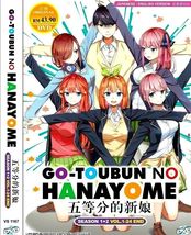 Dvd The Quintessential Quintuplets GO-TOUBUN No Hanayome Season 1+2 VOL.1-24 End - £38.07 GBP
