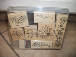 stampin up 2-step stampin in full bloom set of 9 discount 15% off today - £13.54 GBP