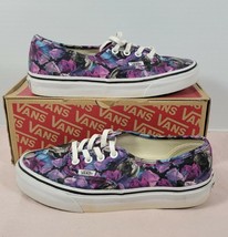 Vans Floral Black Unisex Low Lace Up Skate Shoes Size US Mens 5 Womens 6... - $27.69