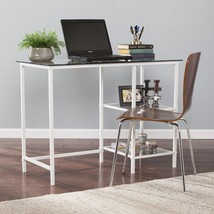 42" Clear and White Glass Writing Desk - $4,435.91 MXN