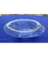 Paden City Maya Blue rolled edge centerpiece fruit bowl, 3 toes, 12 1/4"... - $34.64