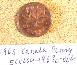 1963 Canada Penny Rim Strike/Alignment Errors; Vintage Old Coin Foreign Money - £6.21 GBP