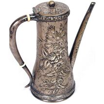 1902-1907 Tiffany &amp; Co Makers Silver Soldered Tea Pot American Repousse ... - $3,733.67