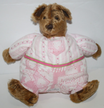 Linda Lynch Teddy Bear Soft Pink Baby Flannel Body Mohair Plush Soft Stuffed FL - £131.12 GBP
