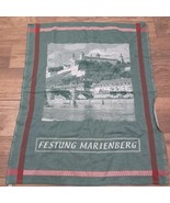 Festung Marienberg Claude Gerardmer towel castle Germany green red cotton - $27.12 CAD