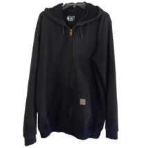 Carhartt  Loose Fit Full Zip  Hoodie Sweatshirt Mens Sz L Worwear BlackTS0122-M - £20.13 GBP