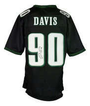 Jordan Davis Firmado Personalizado Negro Pro Estilo Camiseta de Fútbol JSA - £136.58 GBP