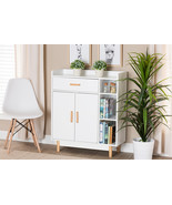 Nakano Two-Tone White and Oak Brown 2-Door Sideboard - $6,859.99 MXN