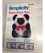 vintage simplicity pom pom set 8057 panda bear craft kit make your own h... - €16,49 EUR
