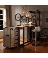 Brancaster Adjustable Stool w/Swivel, Vintage Brown Top Grain Leather - $14,364.94 MXN