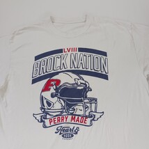 Brock Nation LVlll Perry Made Men's White Short Sleeve Graphic T-Shirt Chest 46" image 8