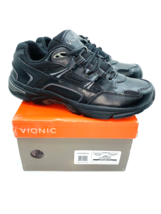 Vionic Women&#39;s 23 Walk Walker Leather Walking Sneaker- Black, US 8.5M - £31.13 GBP