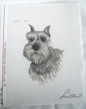 Needlepoint Canvas Schnauzer Dog Design 10 x 8 Tapestry Tent Designs - $29.99