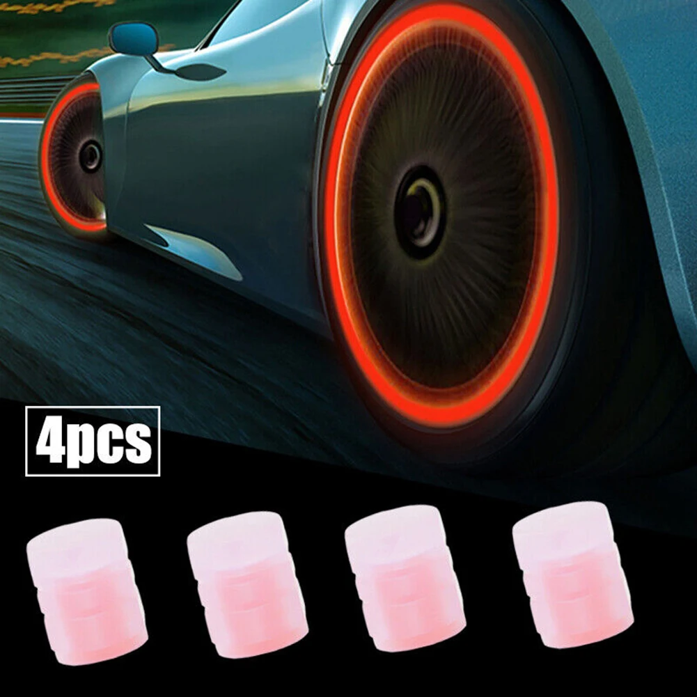 Luminous Valve Caps for Car Tires (4pcs) - £10.45 GBP