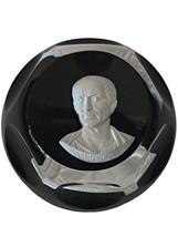Glass Paperweight Franklin Mint Baccarat Cameo Figurine Julius Caesar Rome Gift - £55.35 GBP