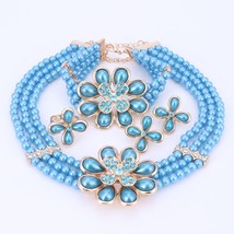 African Beads Jewelry Sets New Design Wedding Jewelry Sets Women Necklace For Pa - £25.65 GBP