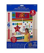 Wall Decorating Kit Add-Any-Age Birthday Party Decorations &amp; Supplies 5 ... - $7.25