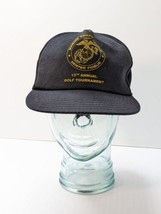 Vtg Marine Corps League 17th Annual Golf Tournament Snapback Black Hat U... - $17.38