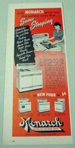 1953 Print Ad Monarch Ranges Gas,Electric,Coal-Wood, Beaver Dam,Wisconsin - $15.66